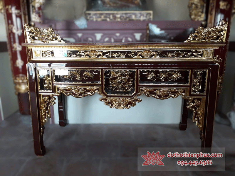 Bàn thờ ô xa gỗ mít