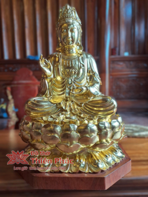 Tượng quan âm bồ tát dát vàng